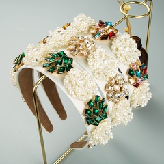 wholesale jewelry baroque style handmade pearl rhinestone hairband nihaojewelry