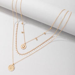 Nihaojewelry Jewelry Wholesale Tassel Disc Pendant Multilayer Necklace