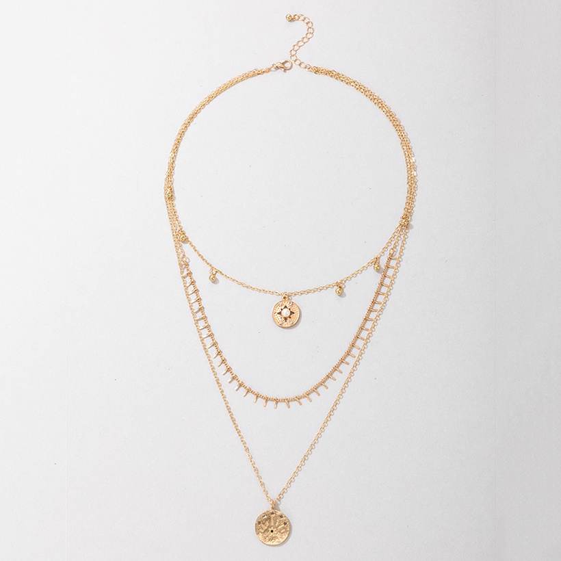 Bijoux Fantaisie Colliers | Nihaojewelry Jewelry Gros Tassel Disque Pendentif Collier Multicouche - SI71251