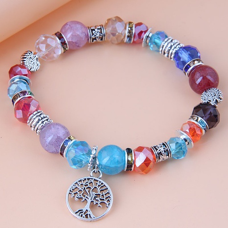 Nihaojewelry Jewelry Wholesale Tree of Life Pendant Metal Crystal Bracelet's discount tags