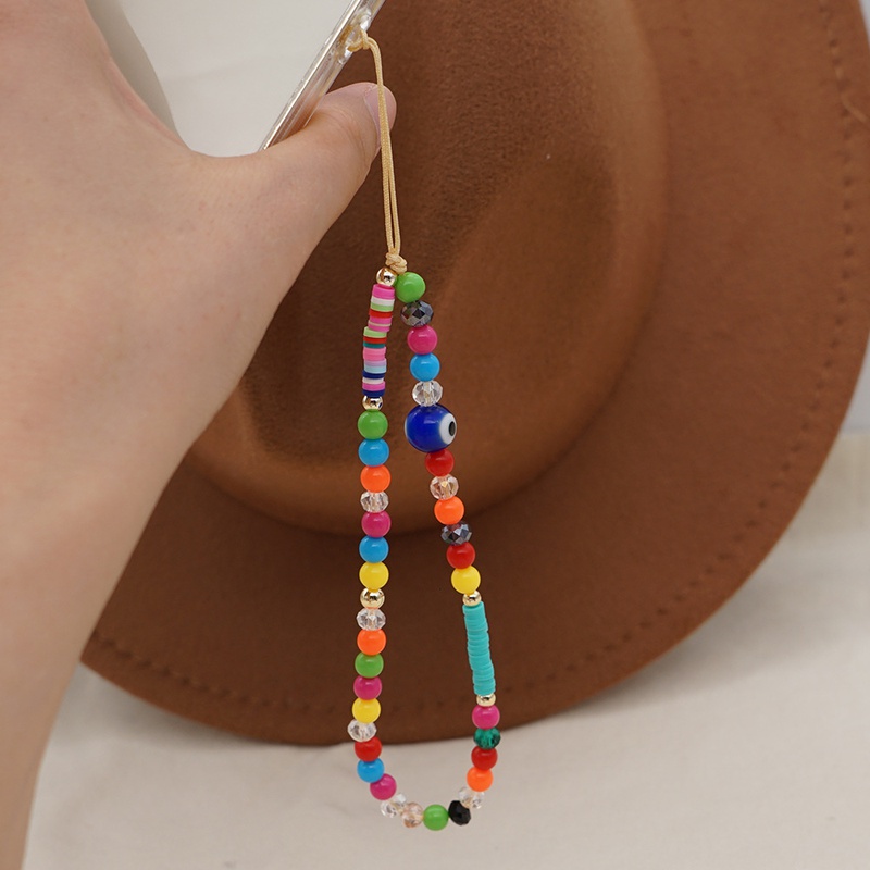 ethnic beads woven color mobile phone lanyard