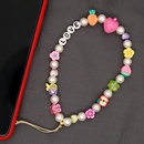 Korean creative LOVE letter beads fruit pearl mobile phone lanyardpicture12