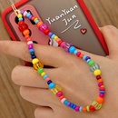 Simple ethnic acrylic candy color woven beaded mobile phone chainpicture9