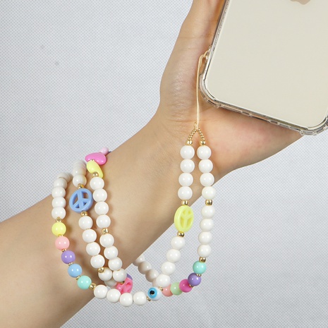 ethnic style woven eye beads hanging neck mobile phone chain's discount tags