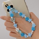 personality fashion pearl beaded star smiley mobile phone lanyardpicture9