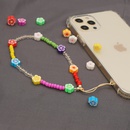 Korean style color millet beads daisy soft pottery mobile phone chainpicture12