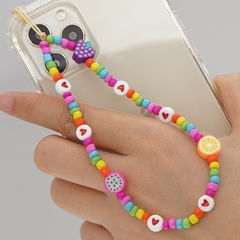 personality fashion hand-woven color beaded mobile phone lanyard