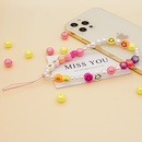 simple fashion smiley face imitation pearl mobile phone chainpicture12