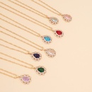 fashion multicolor full diamond water drop copper necklace wholesalepicture13