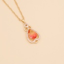 fashion full diamond gradient glass pendent copper necklacepicture12