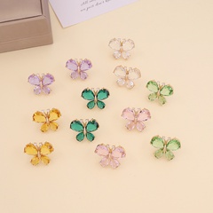 Korean style multicolor butterfly earrings