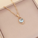 fashion multicolor full diamond heart necklacepicture13