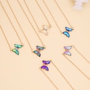 fashion simple multicolor gradient butterfly necklacepicture20