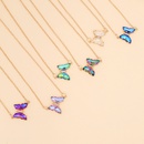 fashion simple multicolor gradient butterfly necklacepicture24