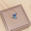fashion simple multicolor gradient butterfly necklacepicture23