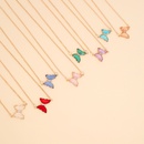 wholesale fashion multicolor butterfly pendent copper necklacepicture14