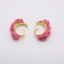 Bohemian exaggerated fabric rose flower earringspicture8