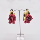 Bohemian exaggerated fabric rose flower earringspicture9