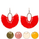 Bohemian retro color oval tassel alloy earrings wholesalepicture18