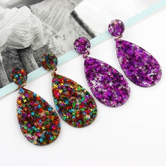 fashion geometric water drop acrylic earrings