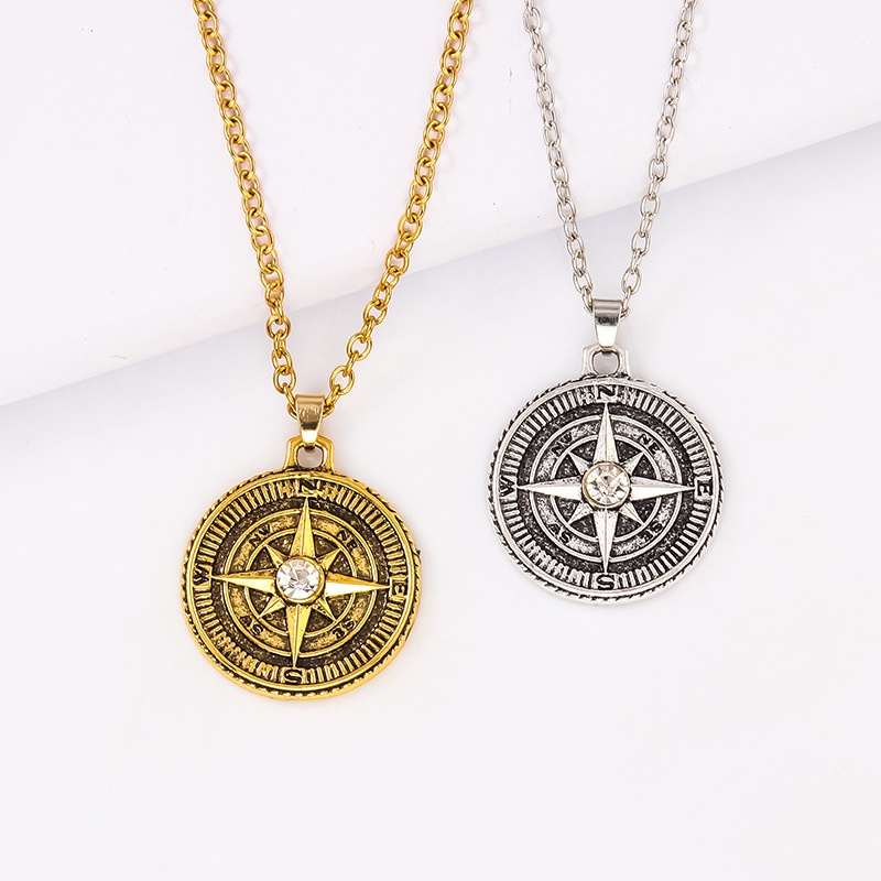 fashion cross eightpointed star pendant alloy necklace