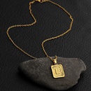 fashion gold medal square letter necklace wholesalepicture40