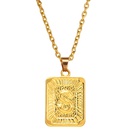 fashion gold medal square letter necklace wholesalepicture42