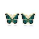 creative simple retro dark green butterfly earringspicture7