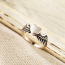 retro heart crying face expression alloy ring wholesalepicture9