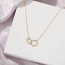 simple double circle design clavicle chain couple necklacepicture8
