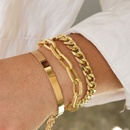 punk style flat snake bone chain multilayer thick chain bracelet setpicture8