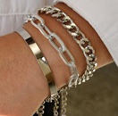 punk style flat snake bone chain multilayer thick chain bracelet setpicture9