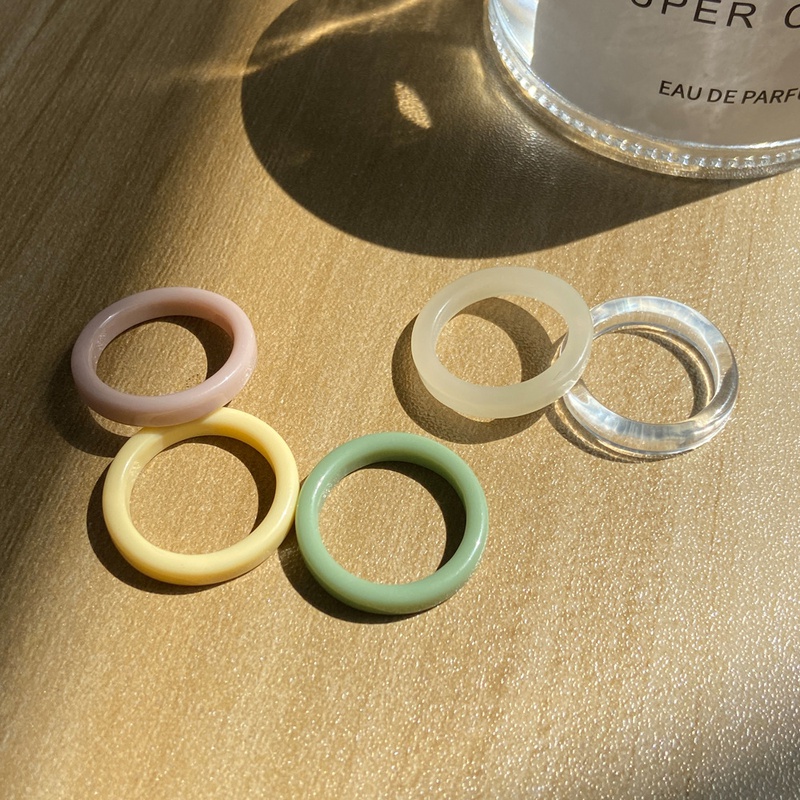 simple color resin round ring wholesale