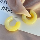 fashion macaron color Cshaped creative resin earringspicture11