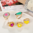 fashion heart flower metal geometric ring wholesalepicture17
