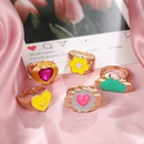 fashion heart flower metal geometric ring wholesalepicture16