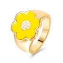 fashion heart flower metal geometric ring wholesalepicture15