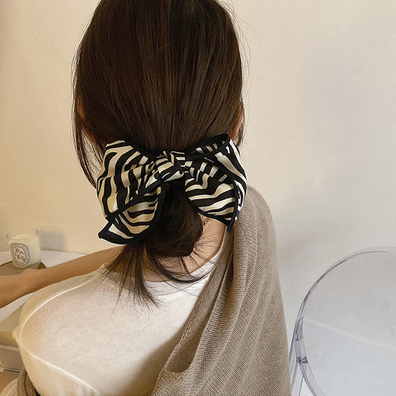 Korean zebra pattern bowknot clip headdress