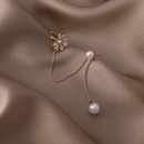 Korean flower pearl tassel zircon earringspicture11