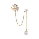 Korean flower pearl tassel zircon earringspicture12