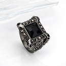 fashion black agate diamond geometric ring wholesalepicture8