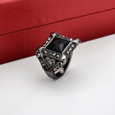 fashion black agate diamond geometric ring wholesalepicture9