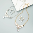 fashion pearl rhinestone earrings necklace setpicture7