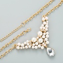 fashion pearl rhinestone earrings necklace setpicture10