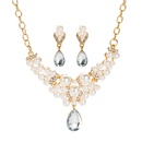 fashion pearl rhinestone earrings necklace setpicture11