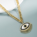 Retro Hollow Devils Eye Drop Oil Diamond Necklacepicture11