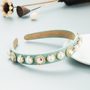 Diadema delgada de diamantes de imitacin de perlas redondas de estilo barroco retropicture13