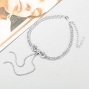 fashion bow rhinestone tassel short necklace wholesalepicture9