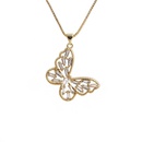 fashion golden butterfly copper inlaid zircon necklacepicture23
