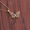 fashion golden butterfly copper inlaid zircon necklacepicture27